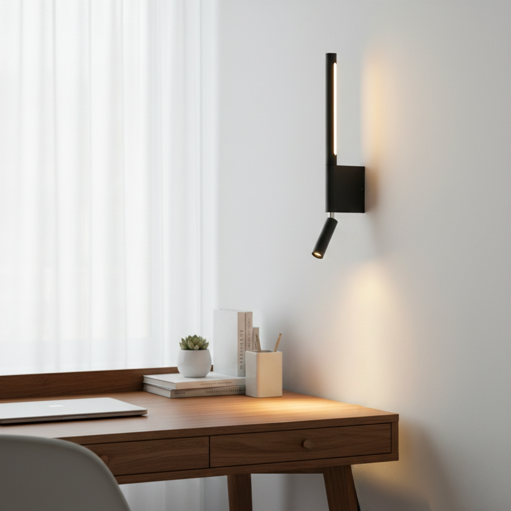 Nowoczesna lampa ścienna LED z podwójnym strumieniem światła