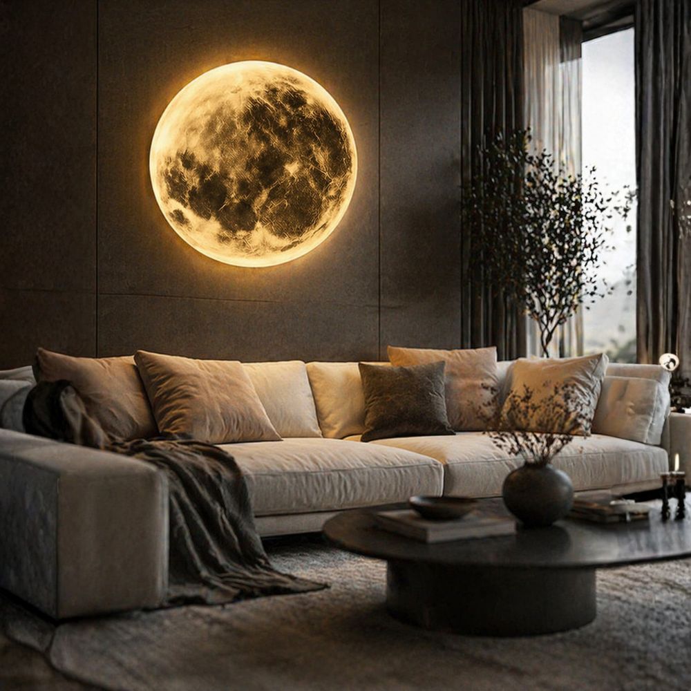 Nowoczesna Lampa LED Księżycowa