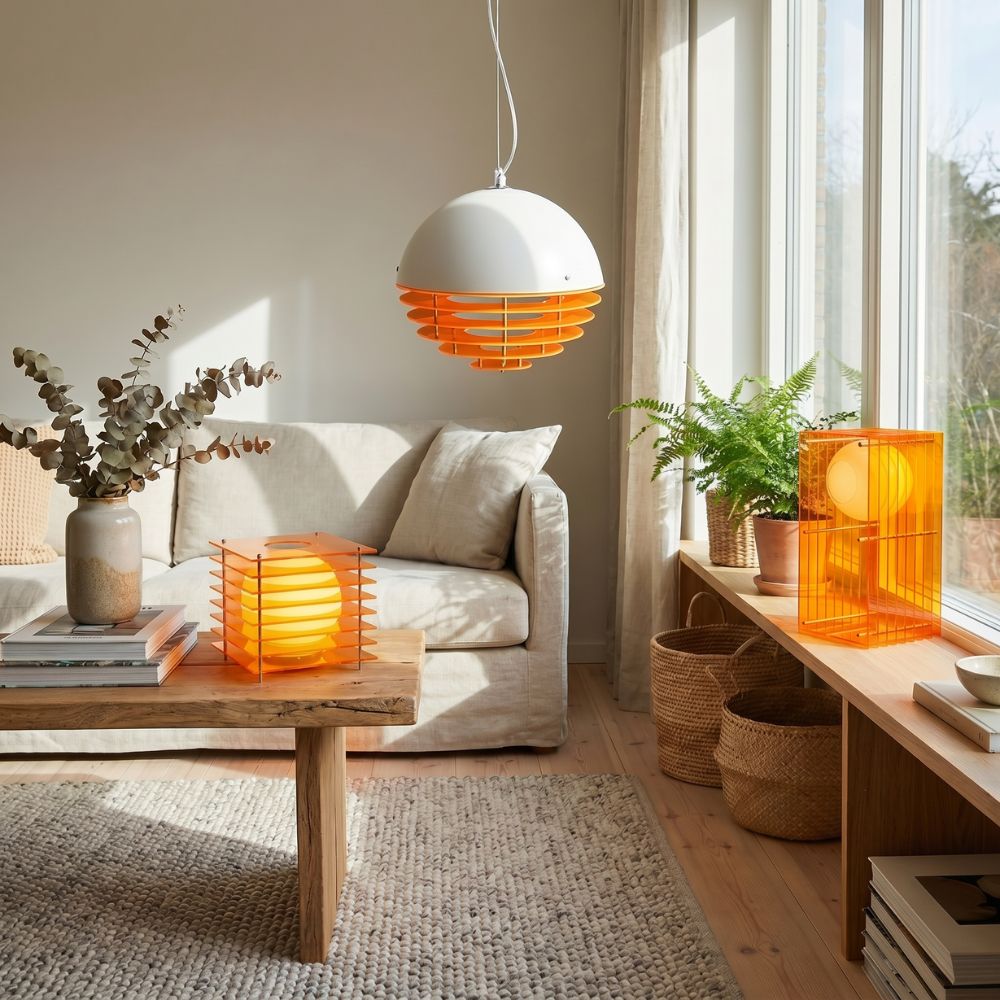 Lampa wisząca z warstwowym efektem zachodu słońca