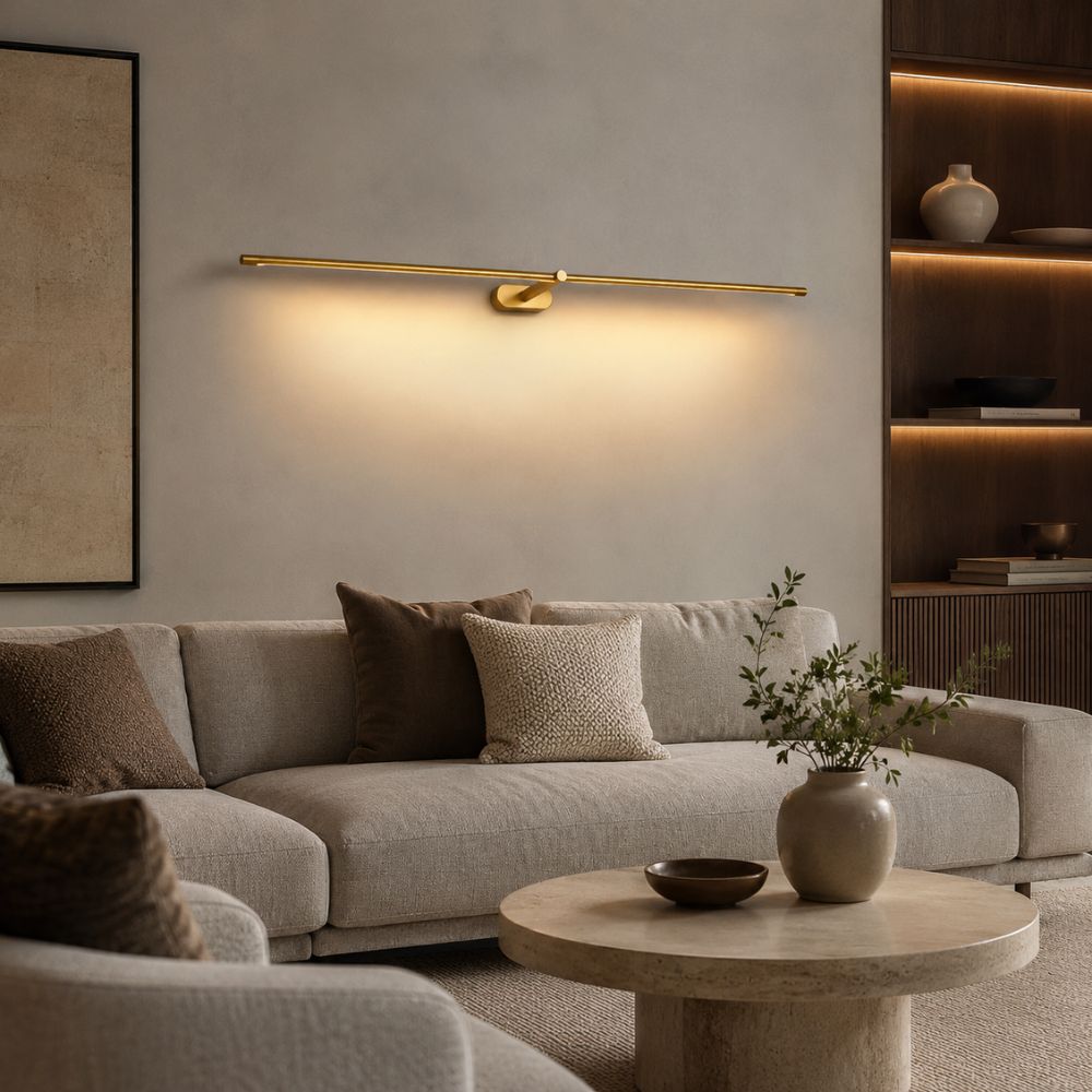 Smukła liniowa lampa ścienna LED