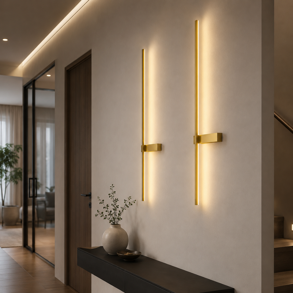 Nowoczesny aluminiowy kinkiet – skandynawski minimalizm