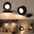 Magnetyczna kinkietowa lampa kulista z akumulatorem i uchwytem samoprzylepnym