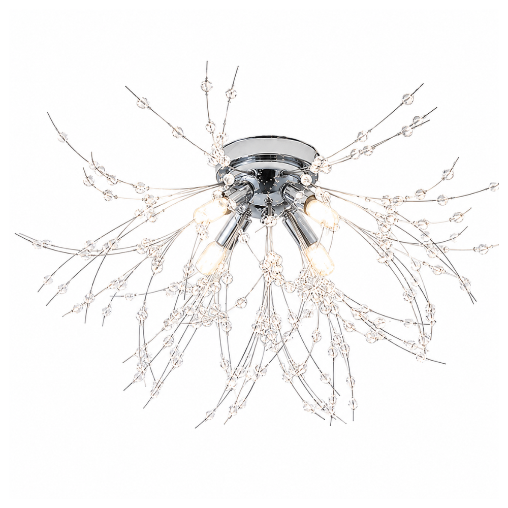 Lampa sufitowa Dandelion Crystal – nowoczesny żyrandol w stylu fajerwerków