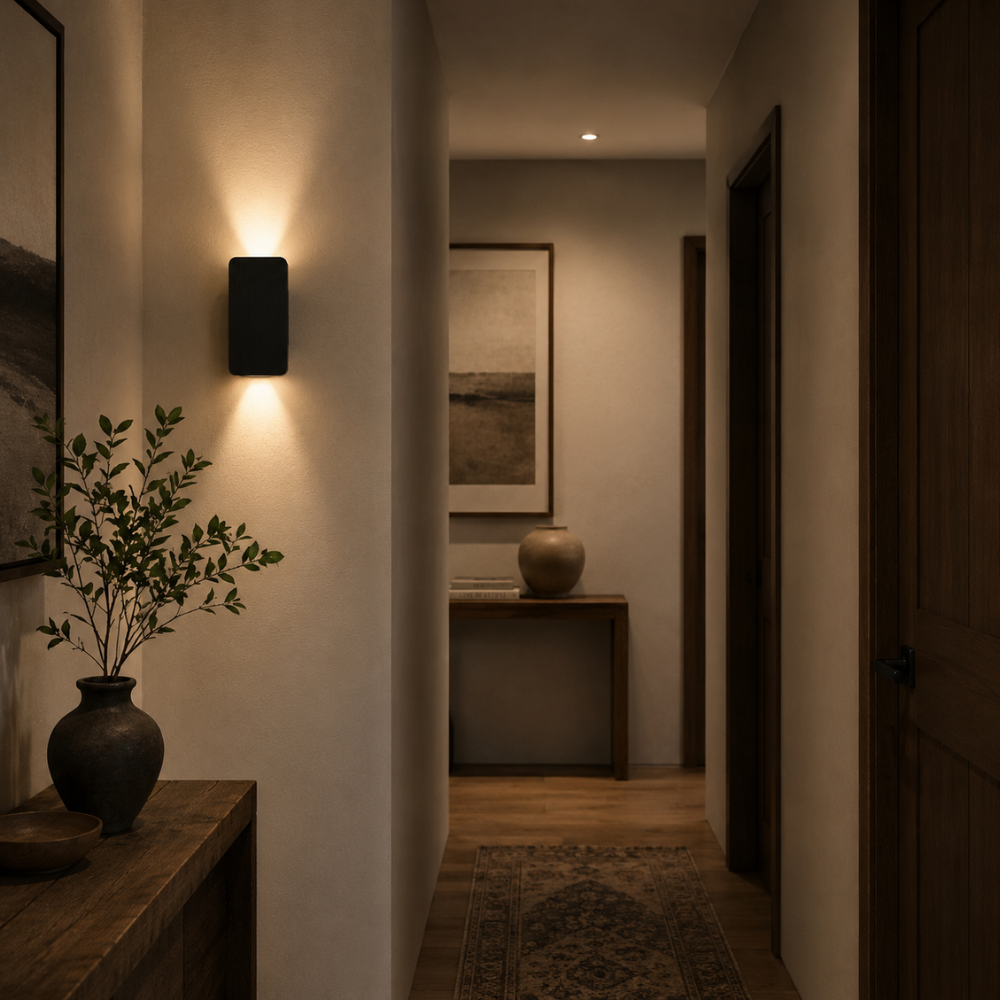Nowoczesny minimalistyczny kinkiet LED góra–dół