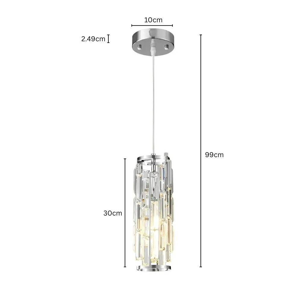 Kryształowa Szklana Lampa Wisząca