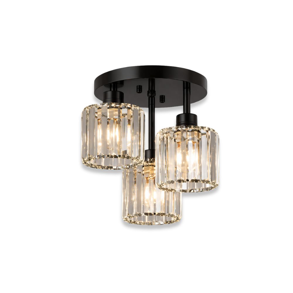 Nowoczesna Lampa Sufitowa LED – 3 Żarówki, Kryształowy Design