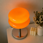 Szklana lampa stołowa Macaron – oświetlenie nastrojowe