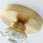 Lampa Sufitowa Szklana Vintage LED Kwiatowa