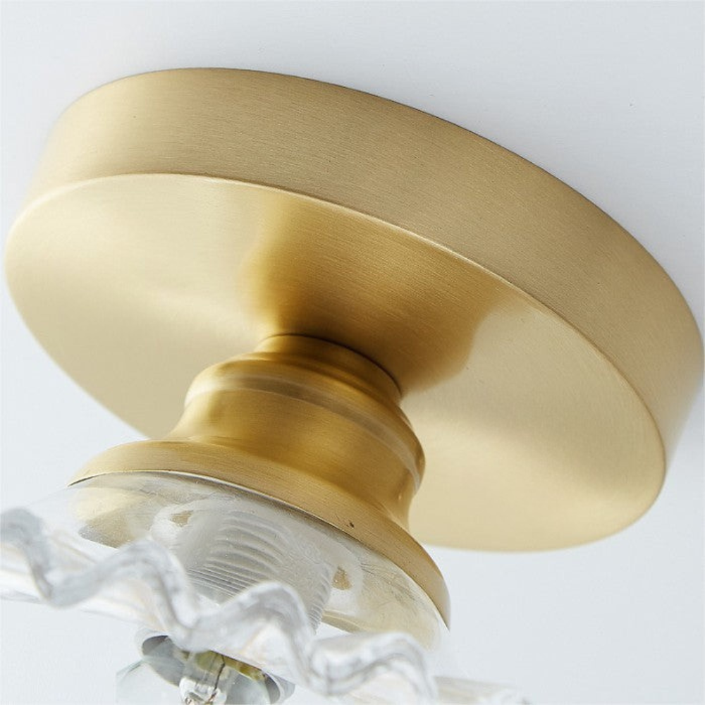 Lampa Sufitowa Szklana Vintage LED Kwiatowa
