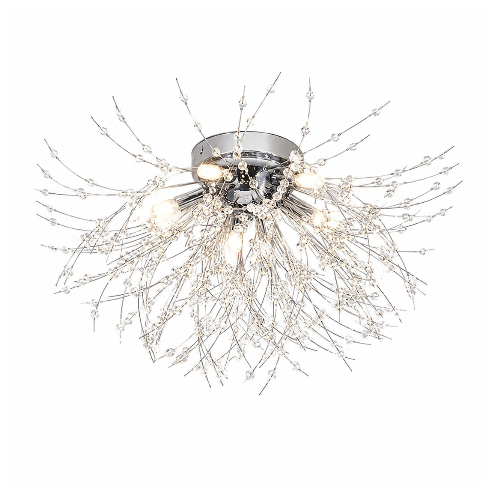 Lampa sufitowa Dandelion Crystal – nowoczesny żyrandol w stylu fajerwerków
