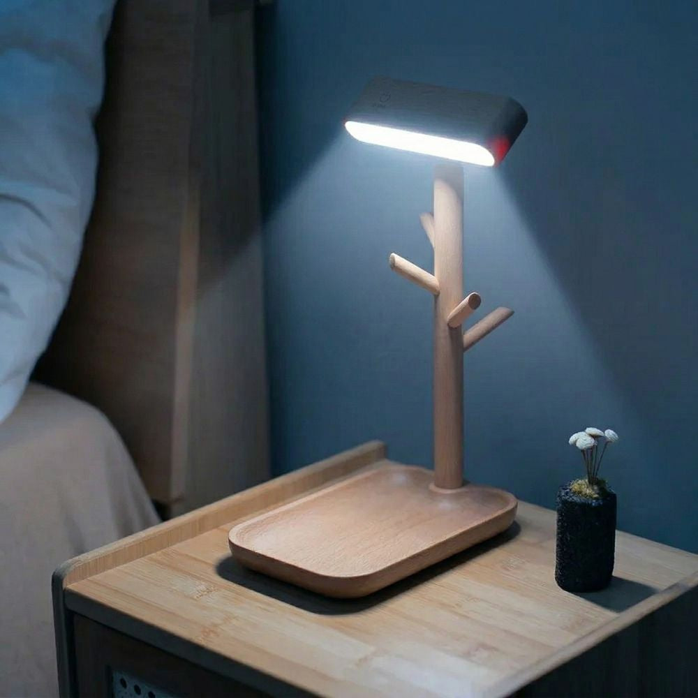 Lampa stołowa z miejscem do przechowywania – nowoczesny design