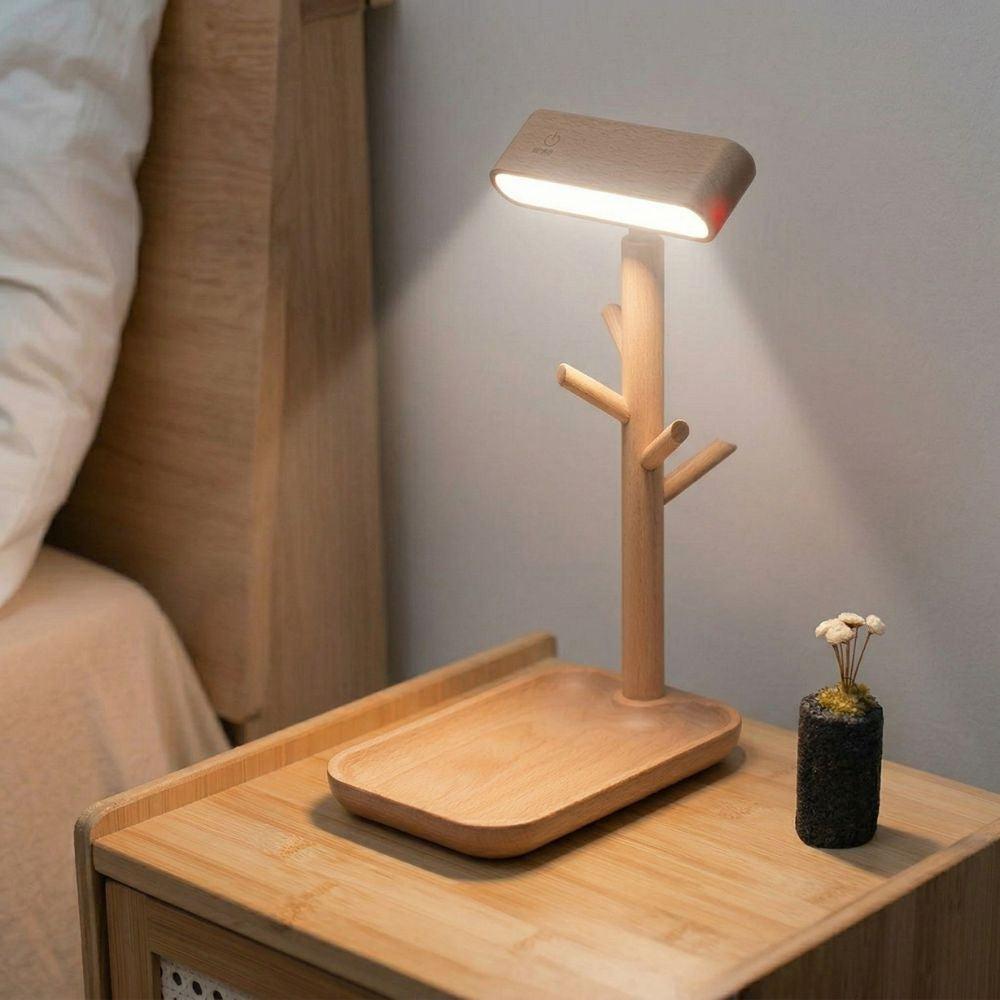 Lampa stołowa z miejscem do przechowywania – nowoczesny design