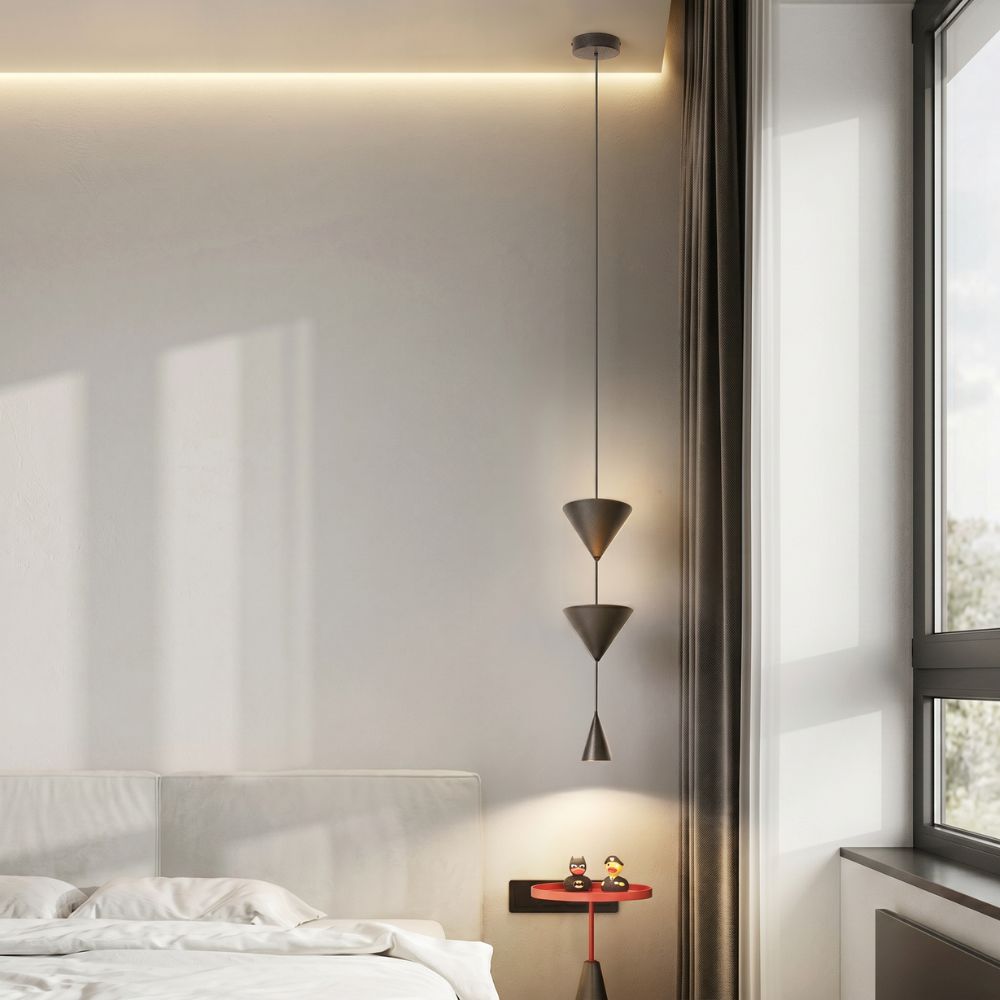 Warstwowa Stożkowa Lampa Wisząca