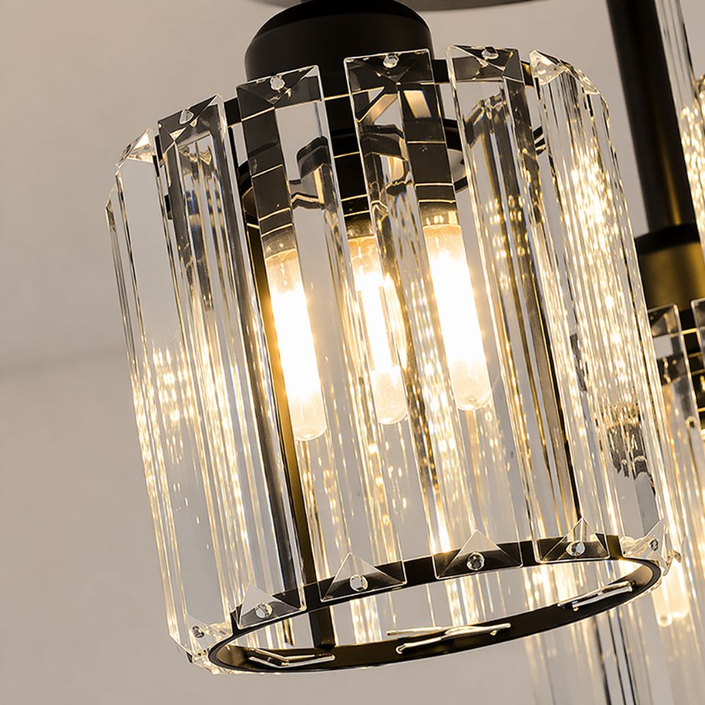 Nowoczesna Lampa Sufitowa LED – 3 Żarówki, Kryształowy Design