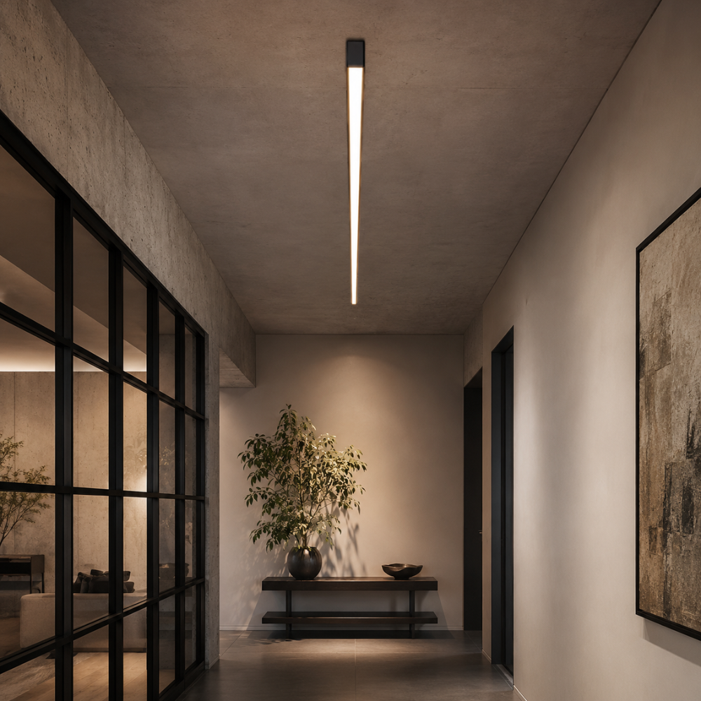 Ściemnialna liniowa lampa sufitowa led