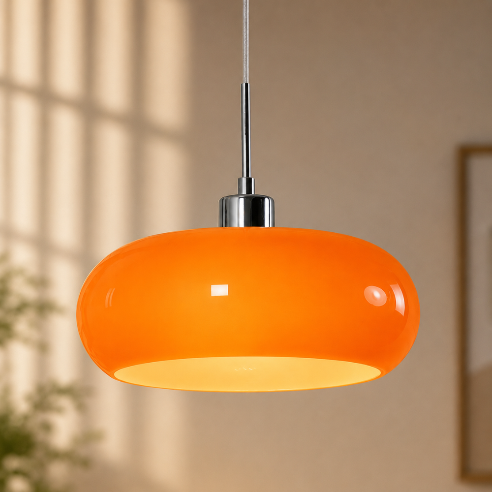 Retro lampa sufitowa w kształcie jajka