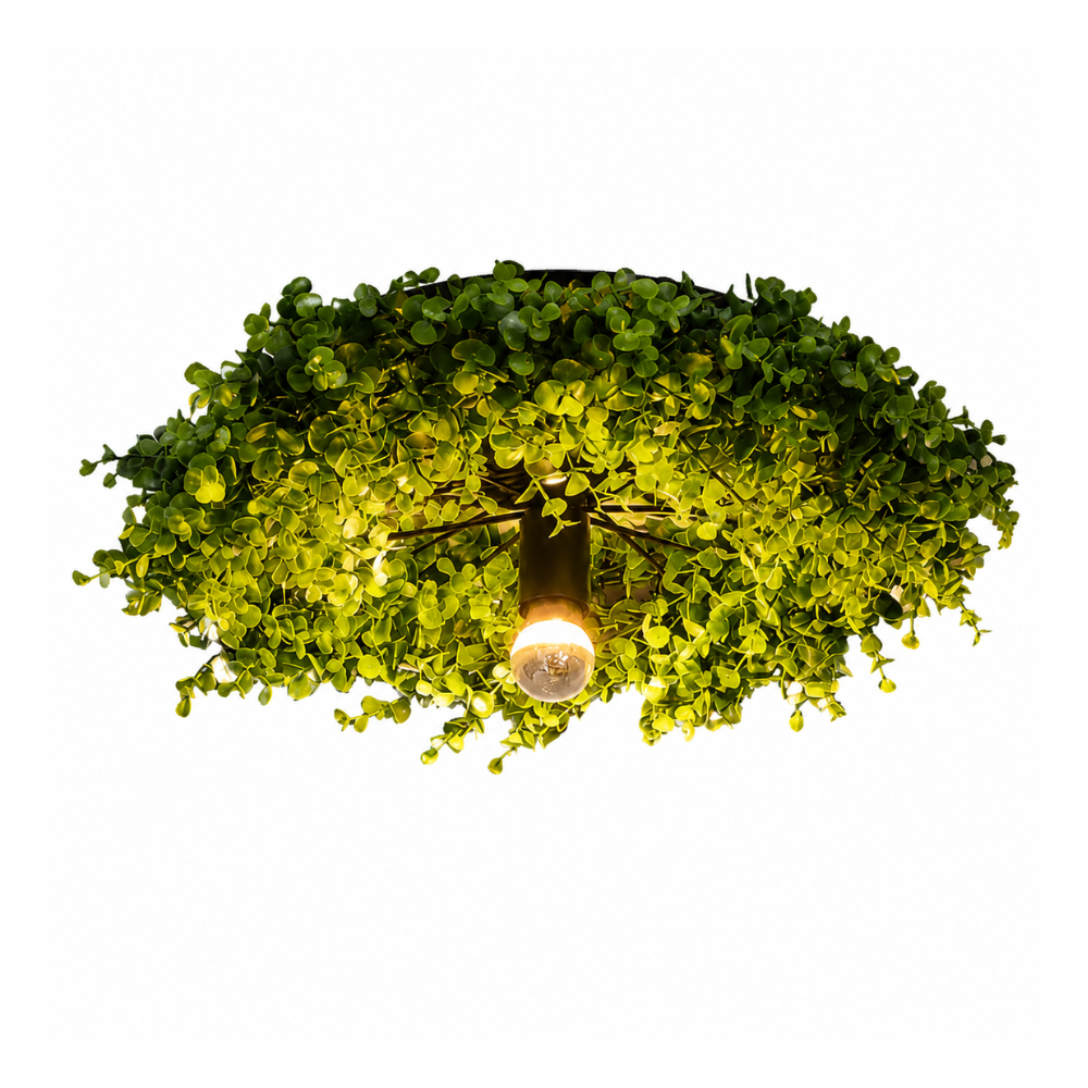 Rustykalna botaniczna lampa sufitowa do montażu wpuszczanego