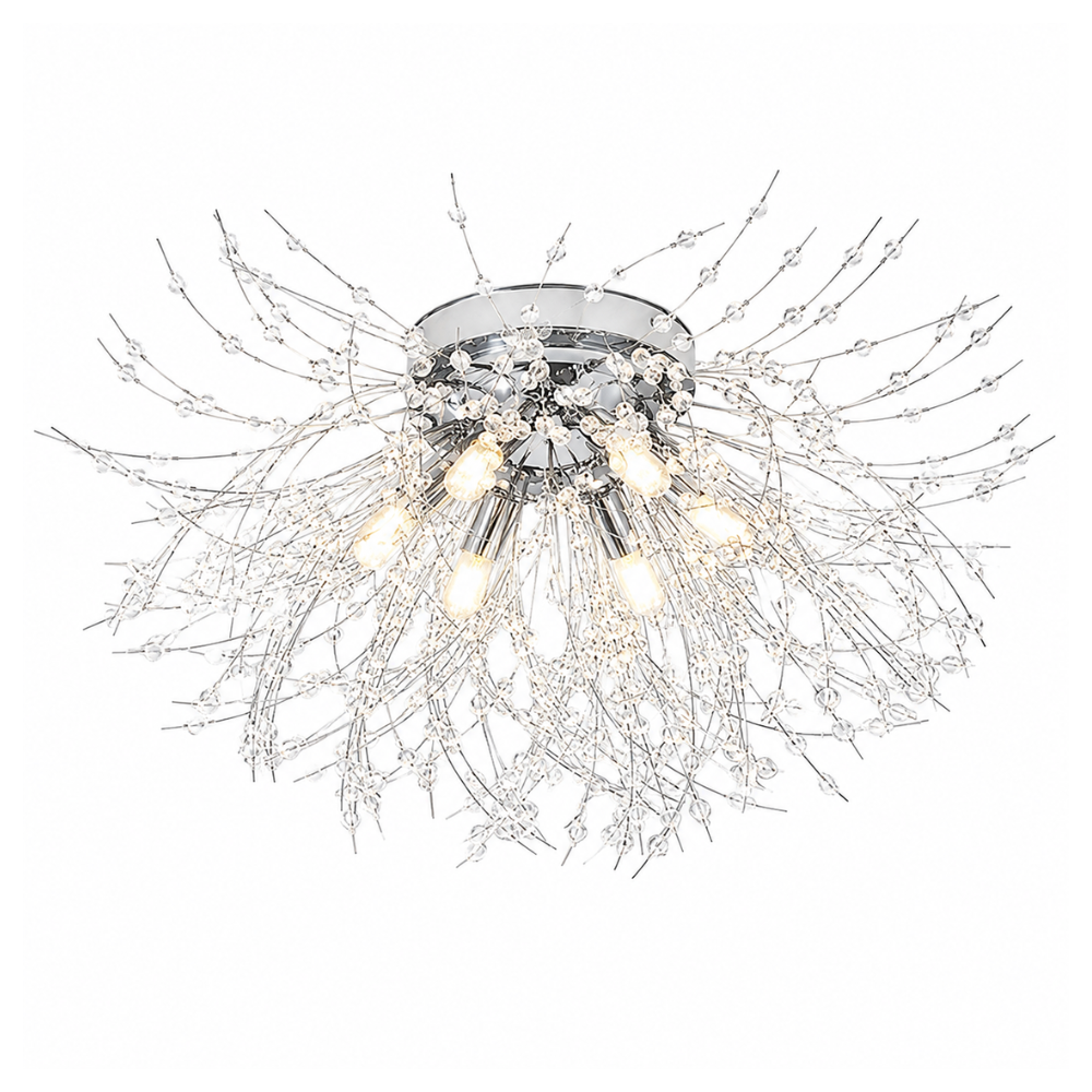 Lampa sufitowa Dandelion Crystal – nowoczesny żyrandol w stylu fajerwerków
