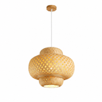 Ręcznie tkana bambusowa lampa wisząca – nowoczesna naturalna lampa sufitowa