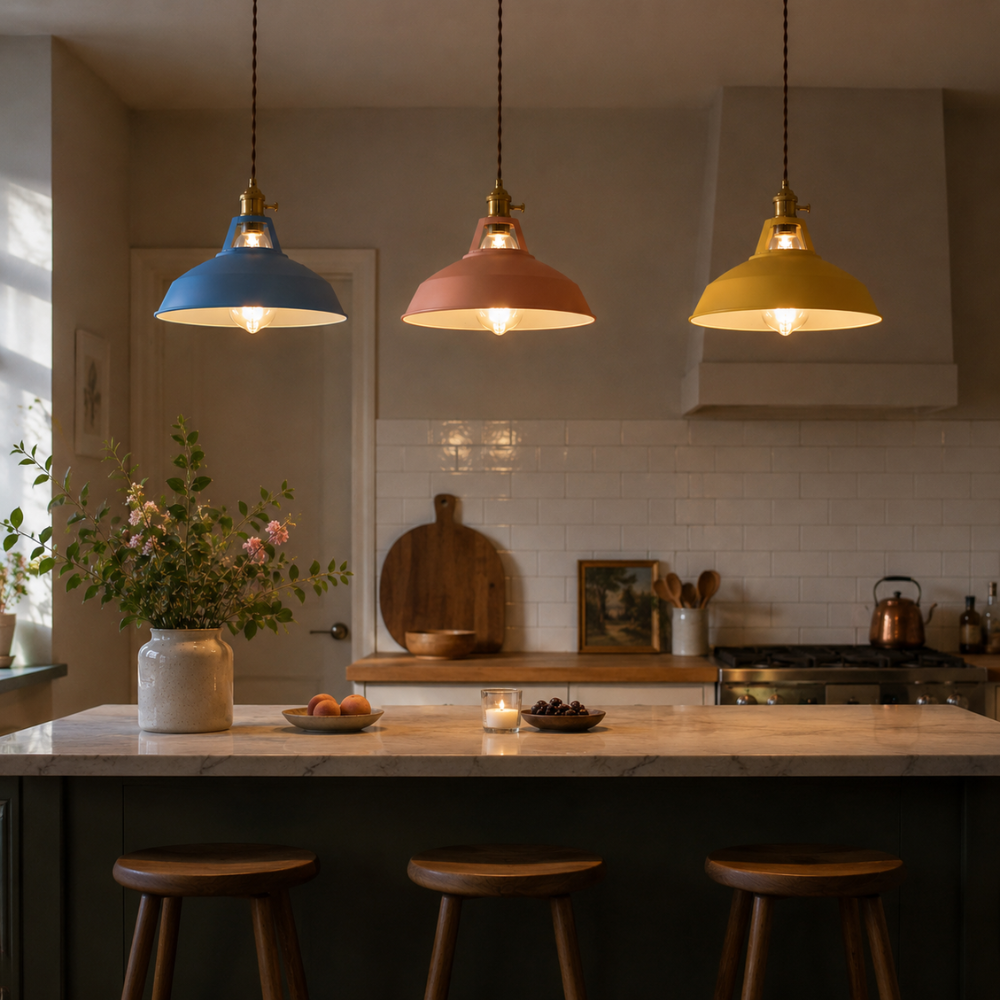 Minimalistyczna lampa wisząca w stylu industrialnym z matowym wykończeniem