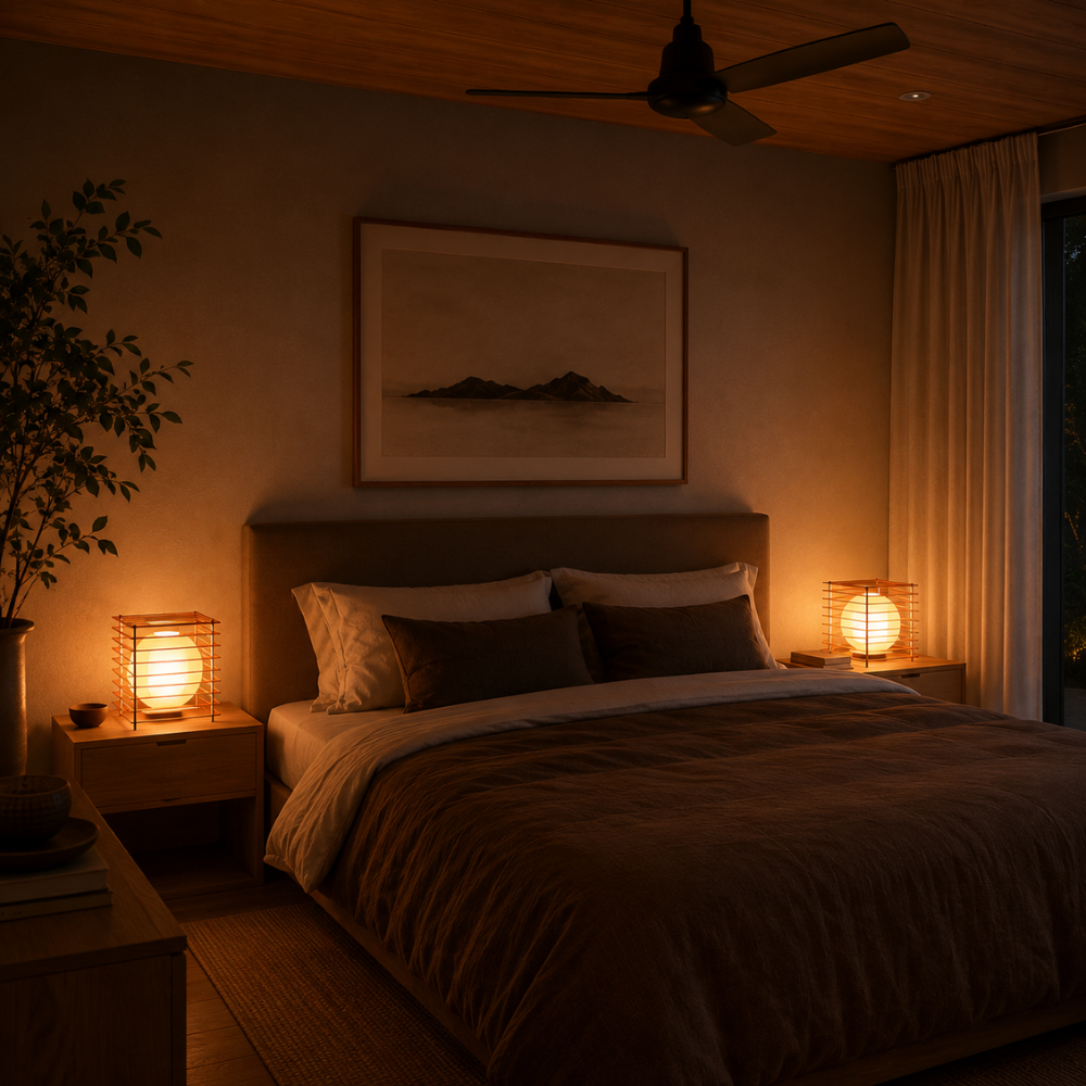 Lampa nastrojowa MoonCube z warstwowego akrylu