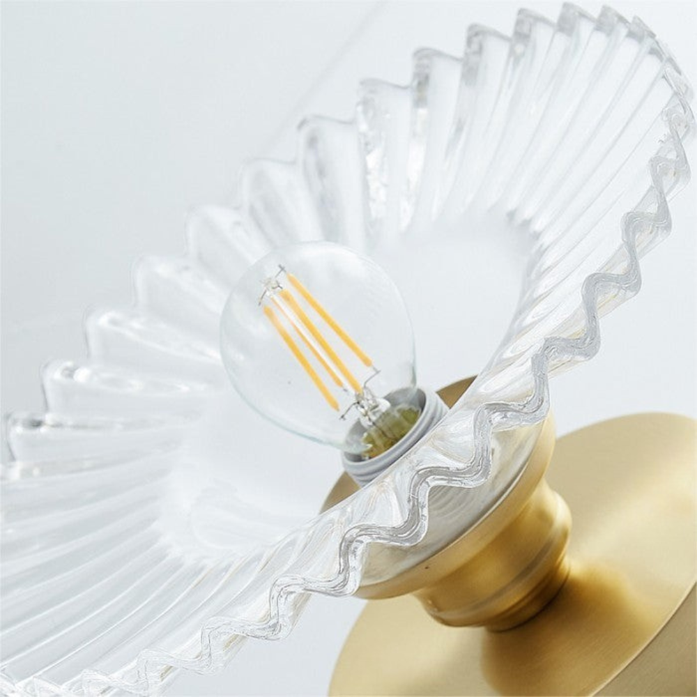Lampa Sufitowa Szklana Vintage LED Kwiatowa
