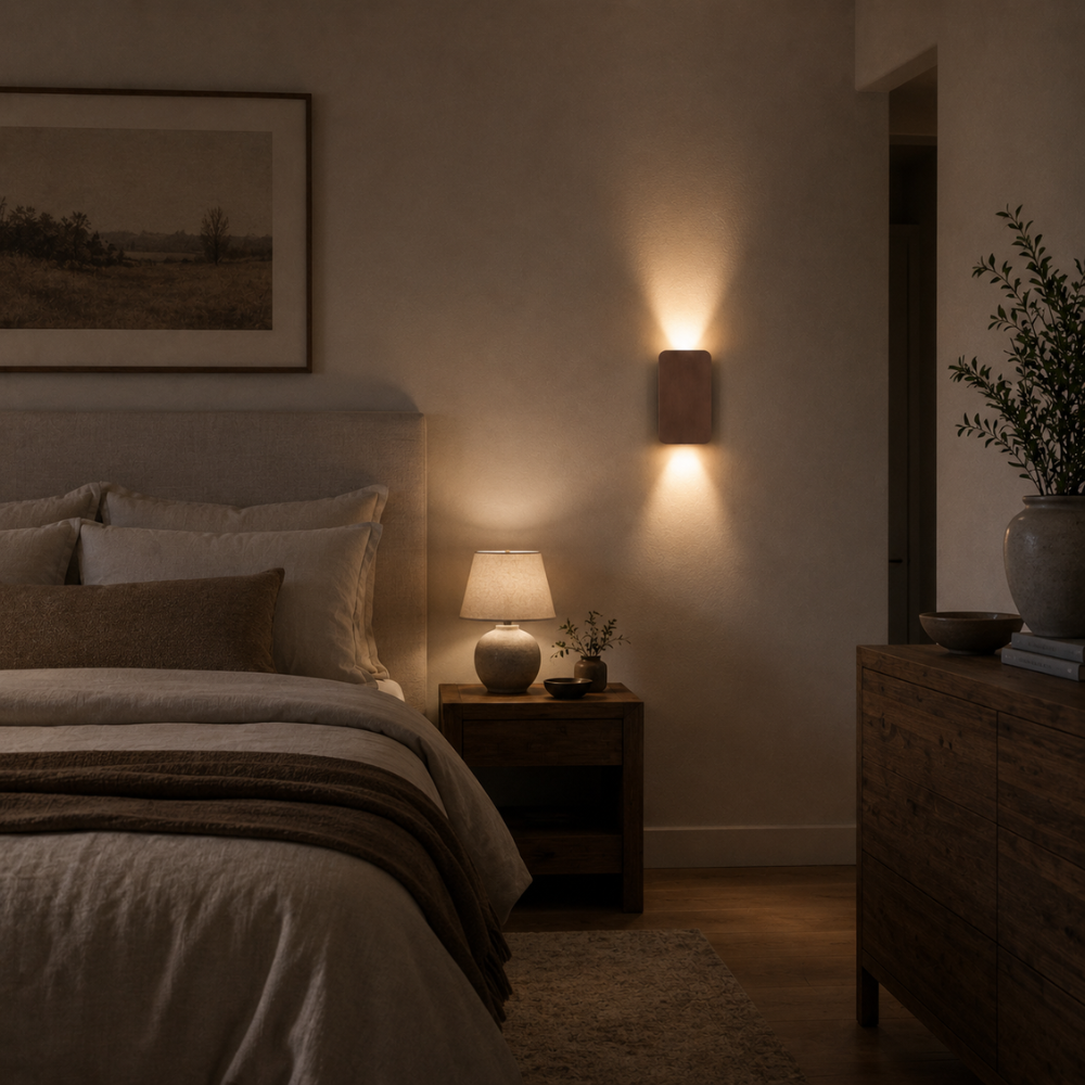 Nowoczesny minimalistyczny kinkiet LED góra–dół