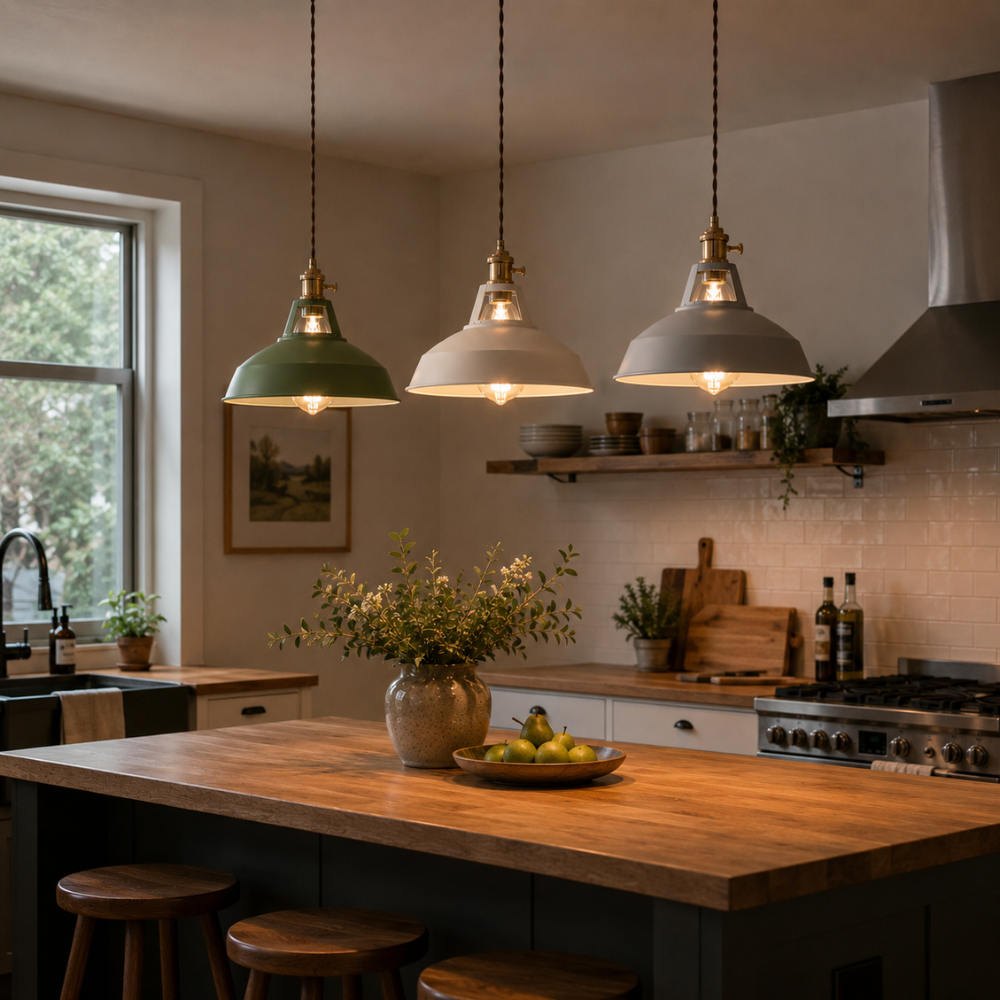 Minimalistyczna lampa wisząca w stylu industrialnym z matowym wykończeniem
