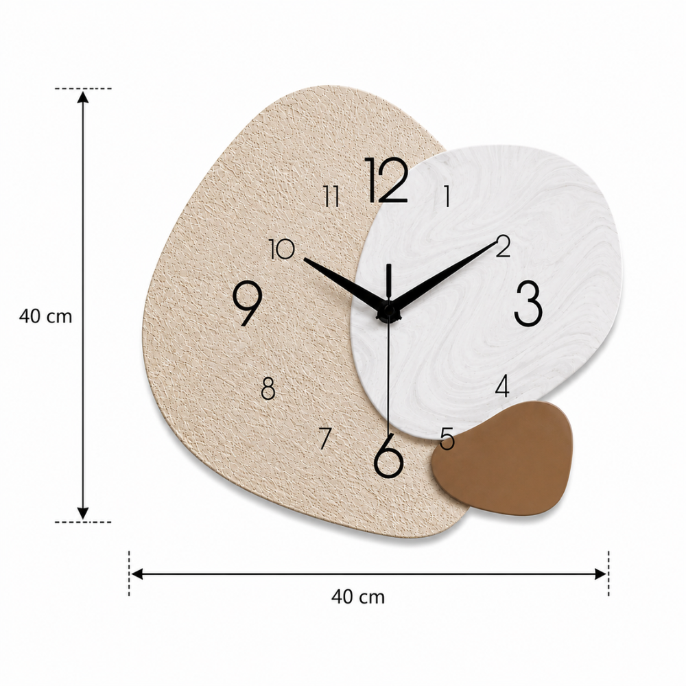 Nowoczesny zegar ścienny o geometrycznym wzorze