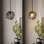 Lampa wisząca LED z teksturą kostki lodu