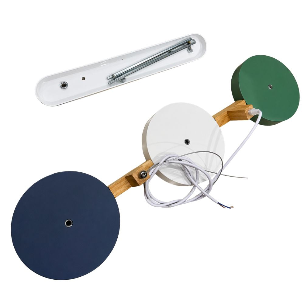 Nowoczesna drewniana lampa wisząca LED 3-punktowa