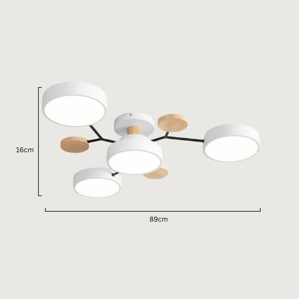 Smukła lampa sufitowa z ręcznie wykończonymi detalami – nowoczesny design