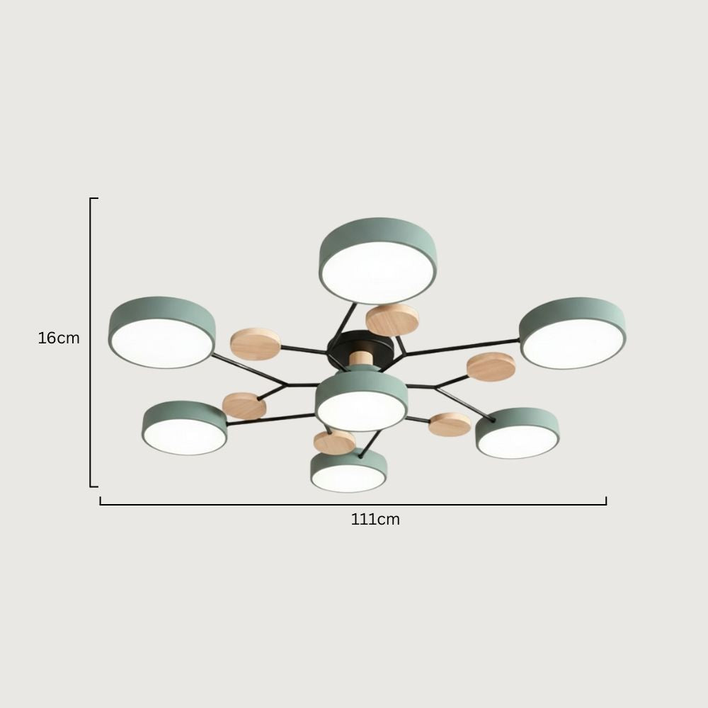 Smukła lampa sufitowa z ręcznie wykończonymi detalami – nowoczesny design