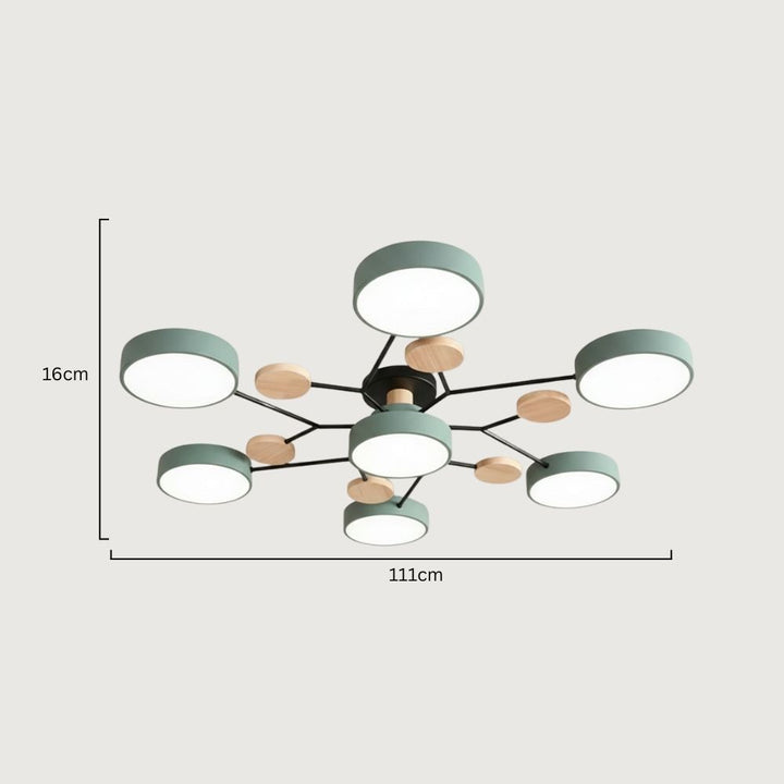 Smukła lampa sufitowa z ręcznie wykończonymi detalami – nowoczesny design