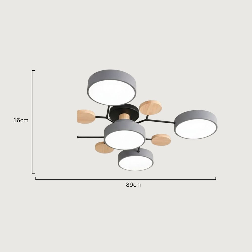 Smukła lampa sufitowa z ręcznie wykończonymi detalami – nowoczesny design