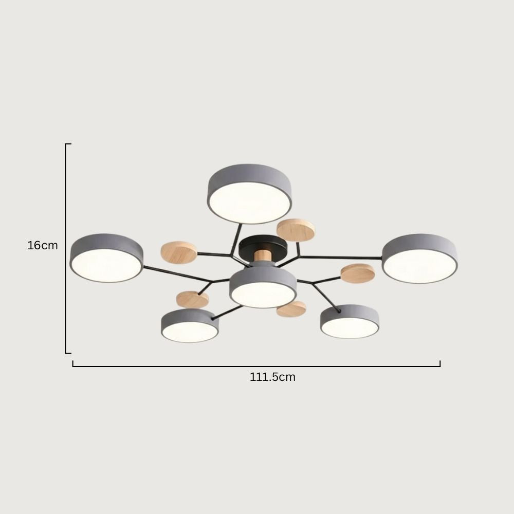 Smukła lampa sufitowa z ręcznie wykończonymi detalami – nowoczesny design