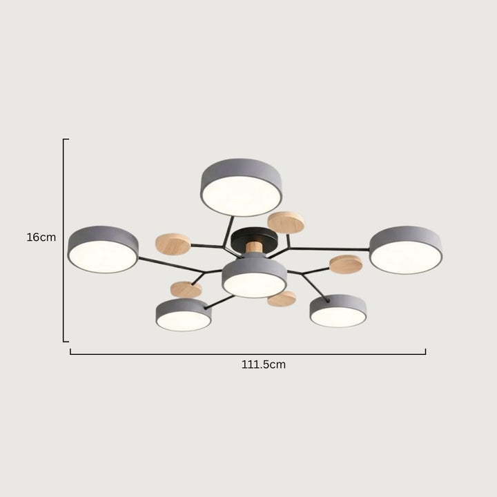 Smukła lampa sufitowa z ręcznie wykończonymi detalami – nowoczesny design