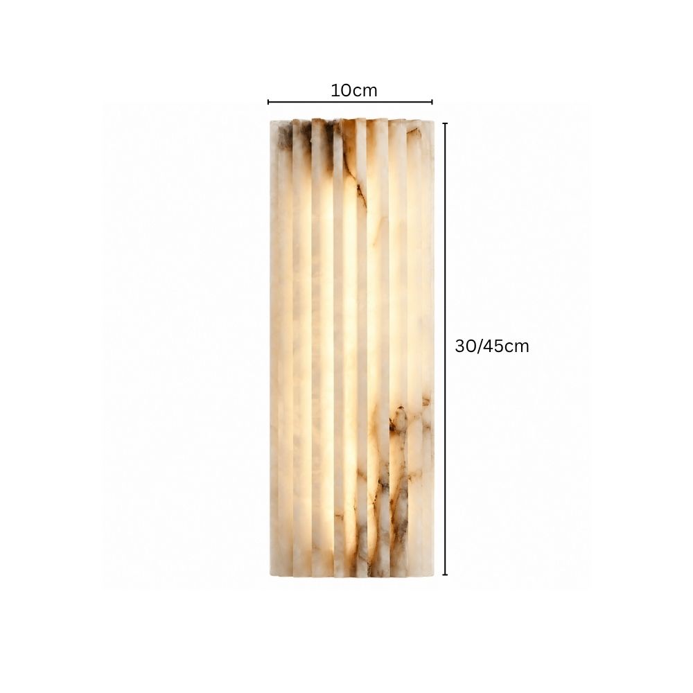 Marmurowa lampa ścienna LED góra-dół