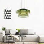 Nowoczesna warstwowa lampa wisząca szklana