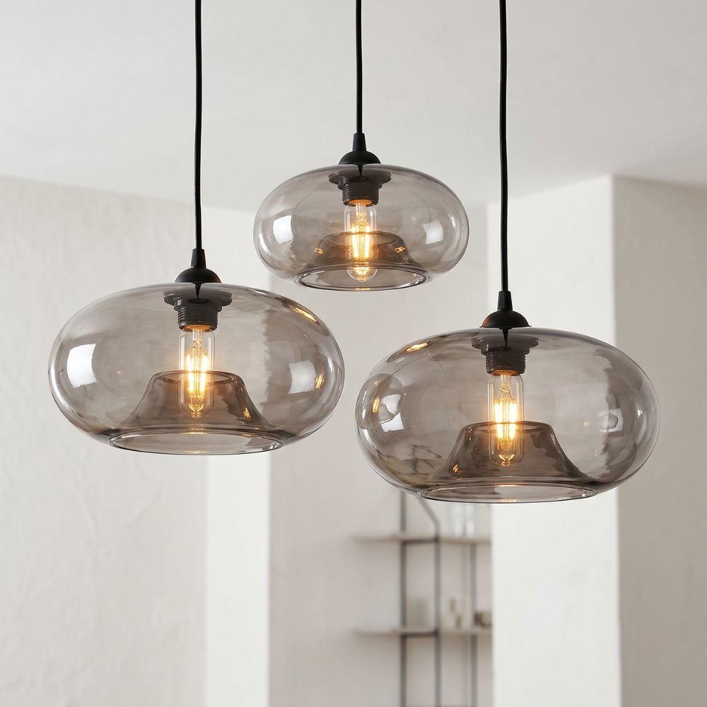 Nordycka kolorowa lampa wisząca ze szkła