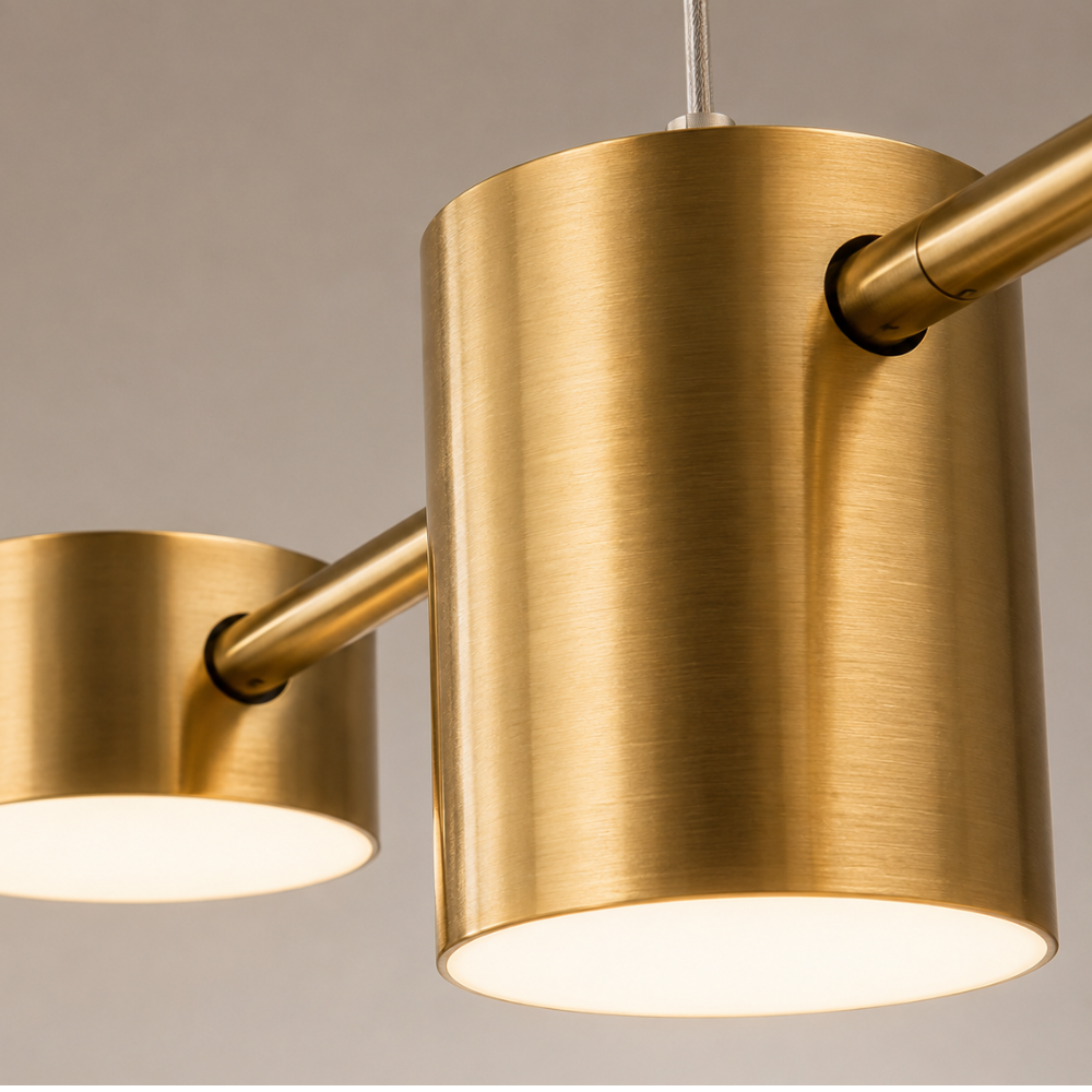 Nowoczesna liniowa lampa wisząca do jadalni – z regulacją jasności