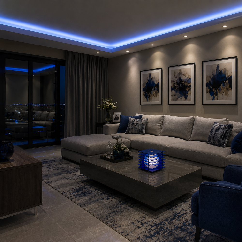 Lampa nastrojowa MoonCube z warstwowego akrylu