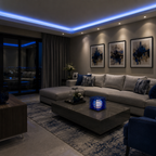 Lampa nastrojowa MoonCube z warstwowego akrylu