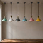 Minimalistyczna lampa wisząca w stylu industrialnym z matowym wykończeniem