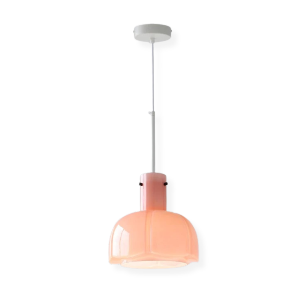 Minimalistyczna szklana lampa wisząca