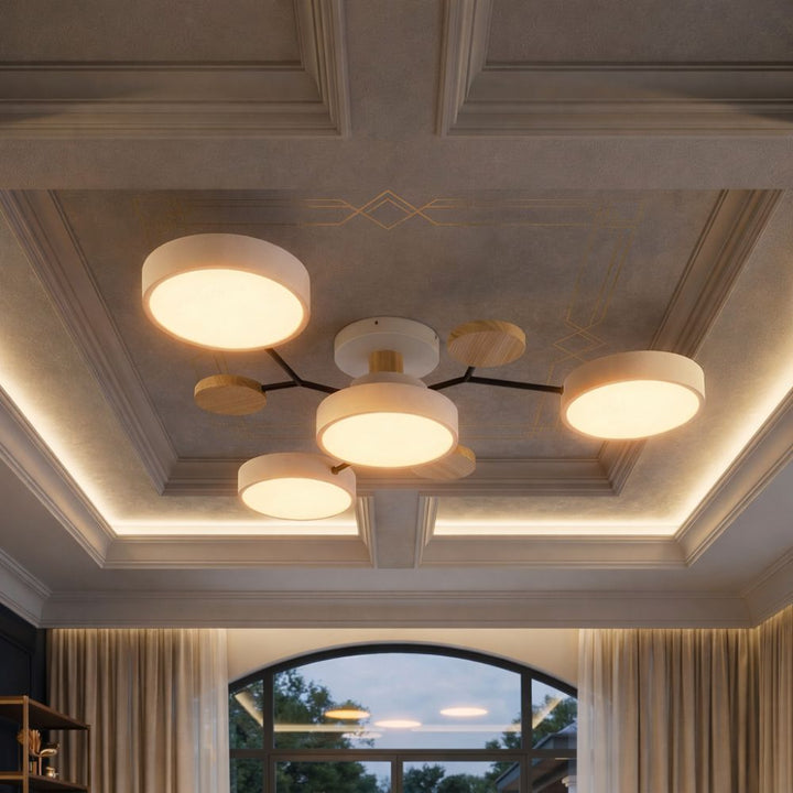 Smukła lampa sufitowa z ręcznie wykończonymi detalami – nowoczesny design