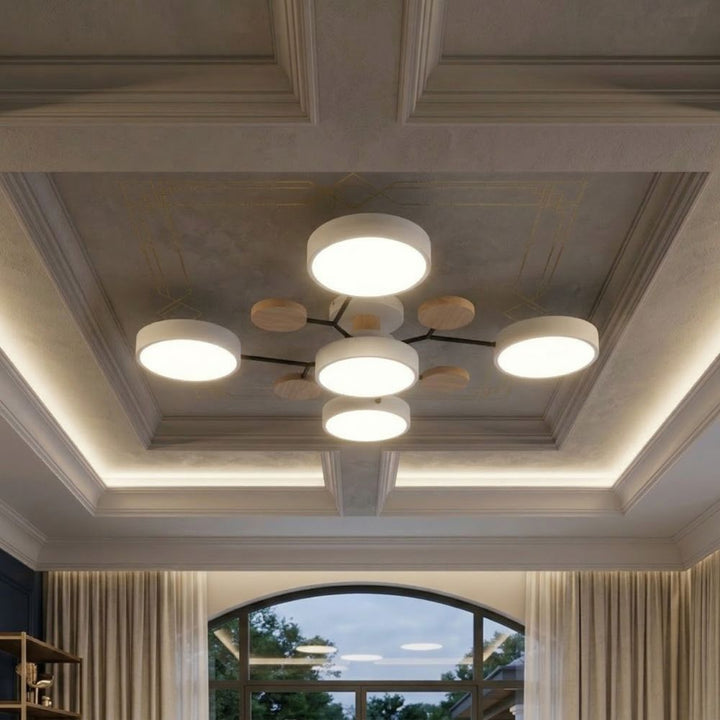 Smukła lampa sufitowa z ręcznie wykończonymi detalami – nowoczesny design