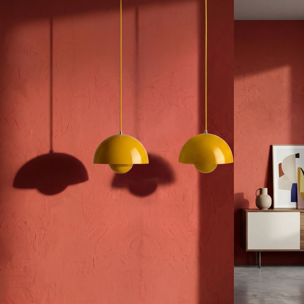 Nowoczesna kolorowa lampa wisząca z kopułą