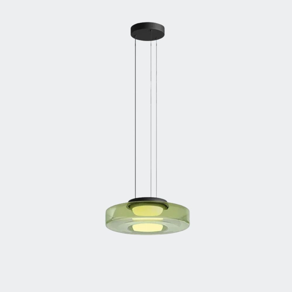 Nowoczesna warstwowa lampa wisząca szklana