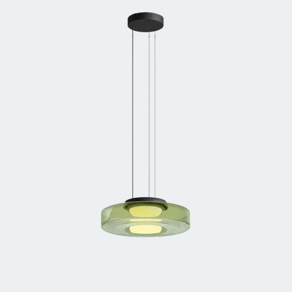 Nowoczesna warstwowa lampa wisząca szklana